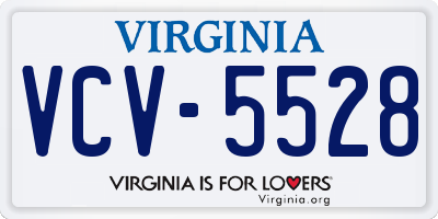 VA license plate VCV5528