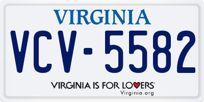 VA license plate VCV5582
