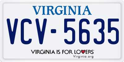 VA license plate VCV5635