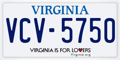 VA license plate VCV5750