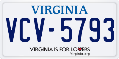 VA license plate VCV5793