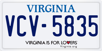 VA license plate VCV5835
