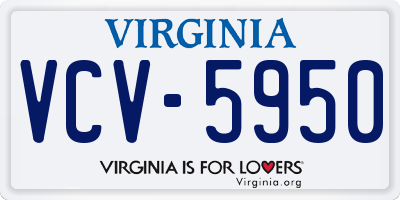 VA license plate VCV5950