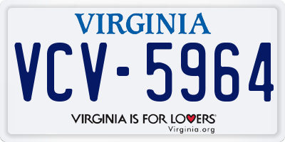 VA license plate VCV5964