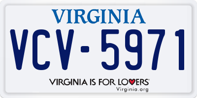 VA license plate VCV5971