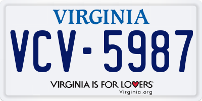 VA license plate VCV5987