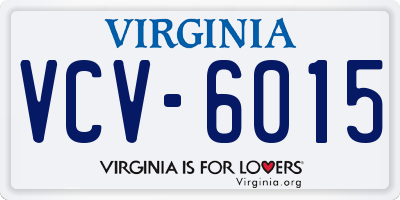 VA license plate VCV6015