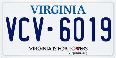 VA license plate VCV6019