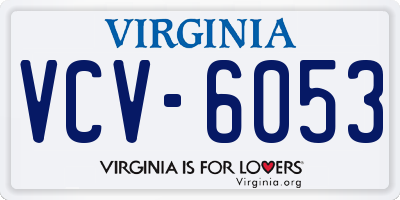 VA license plate VCV6053