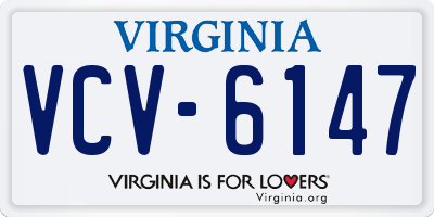 VA license plate VCV6147