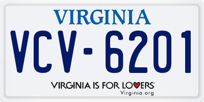 VA license plate VCV6201