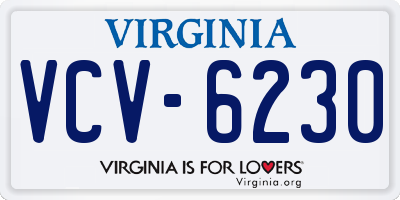 VA license plate VCV6230