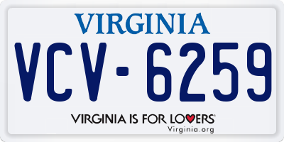 VA license plate VCV6259