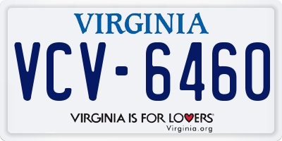VA license plate VCV6460