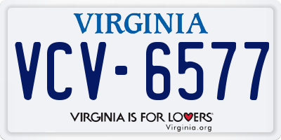 VA license plate VCV6577