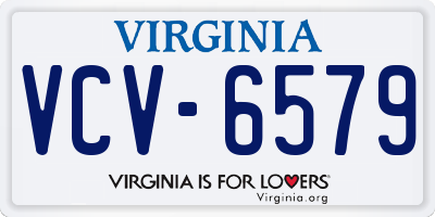 VA license plate VCV6579