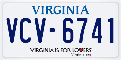VA license plate VCV6741