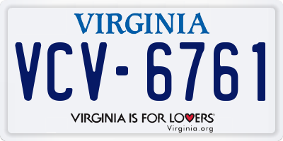 VA license plate VCV6761