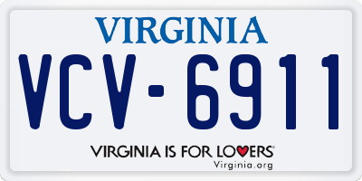 VA license plate VCV6911