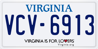 VA license plate VCV6913