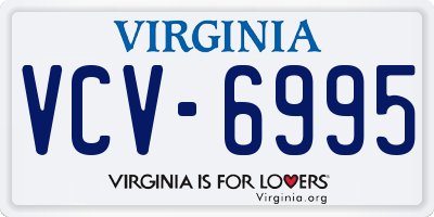 VA license plate VCV6995