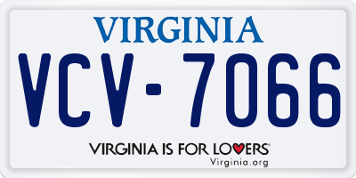 VA license plate VCV7066