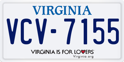 VA license plate VCV7155