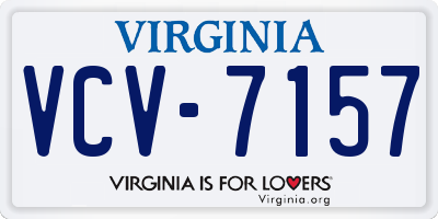 VA license plate VCV7157
