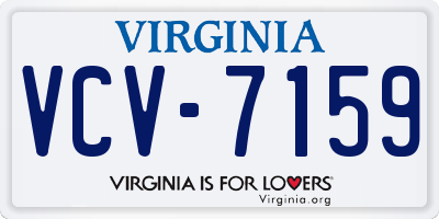 VA license plate VCV7159