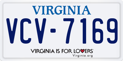 VA license plate VCV7169