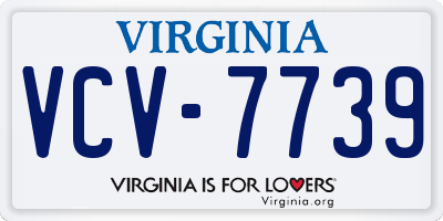 VA license plate VCV7739