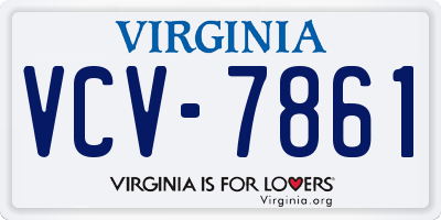 VA license plate VCV7861