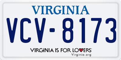 VA license plate VCV8173