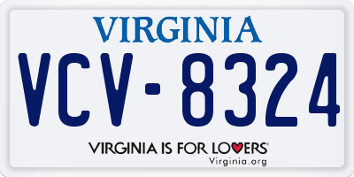VA license plate VCV8324