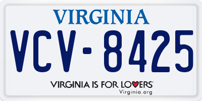 VA license plate VCV8425
