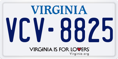VA license plate VCV8825