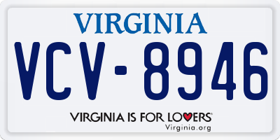 VA license plate VCV8946