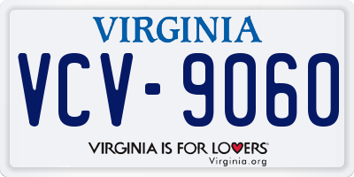 VA license plate VCV9060