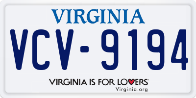 VA license plate VCV9194