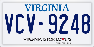 VA license plate VCV9248