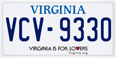 VA license plate VCV9330