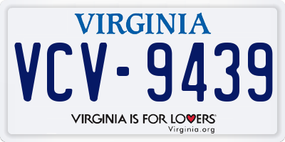 VA license plate VCV9439