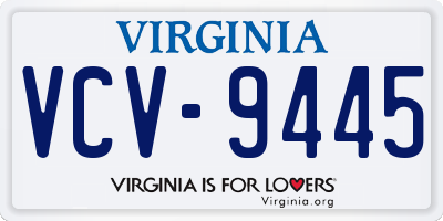VA license plate VCV9445