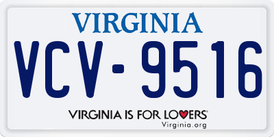 VA license plate VCV9516