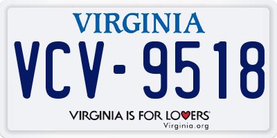 VA license plate VCV9518