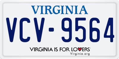 VA license plate VCV9564