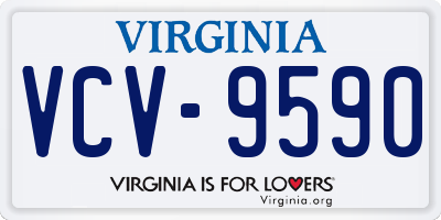 VA license plate VCV9590