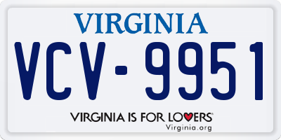 VA license plate VCV9951