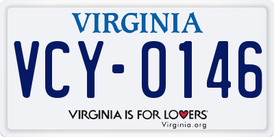 VA license plate VCY0146