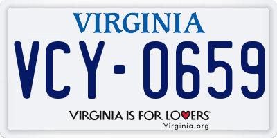 VA license plate VCY0659
